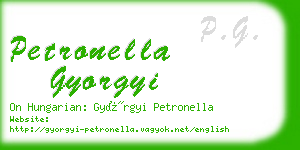 petronella gyorgyi business card